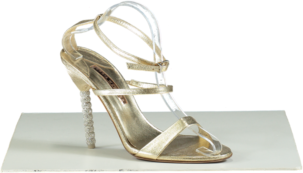 Sophia Webster Gold Rosalind Strappy High Heeled Sandals UK 8 EU 41