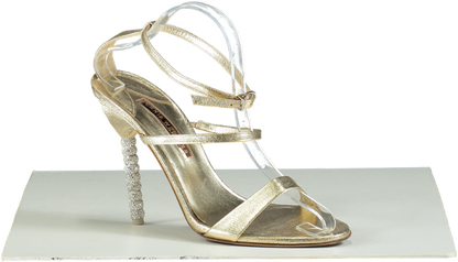 Sophia Webster Gold Rosalind Strappy High Heeled Sandals UK 8 EU 41