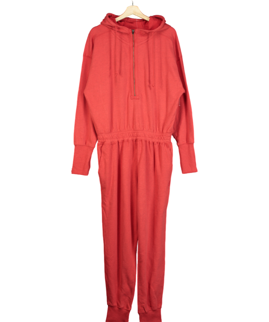 Free People Red Movement Hooded Elasticated Onesie UK M