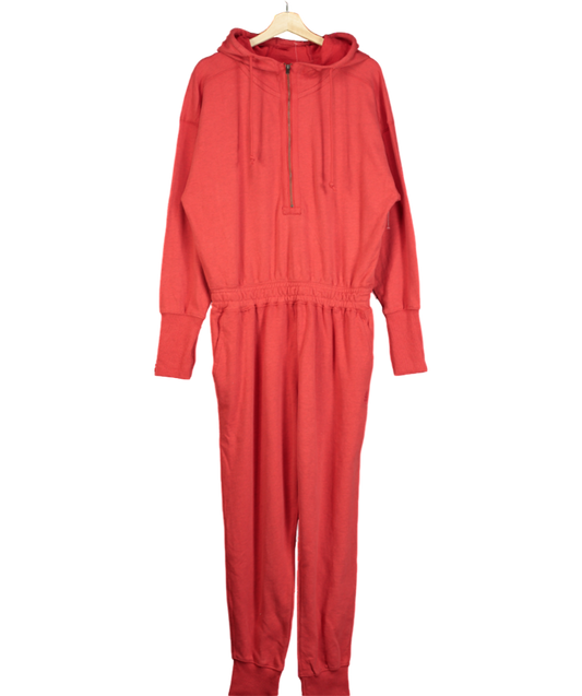 Free People Red Movement Hooded Elasticated Onesie UK M