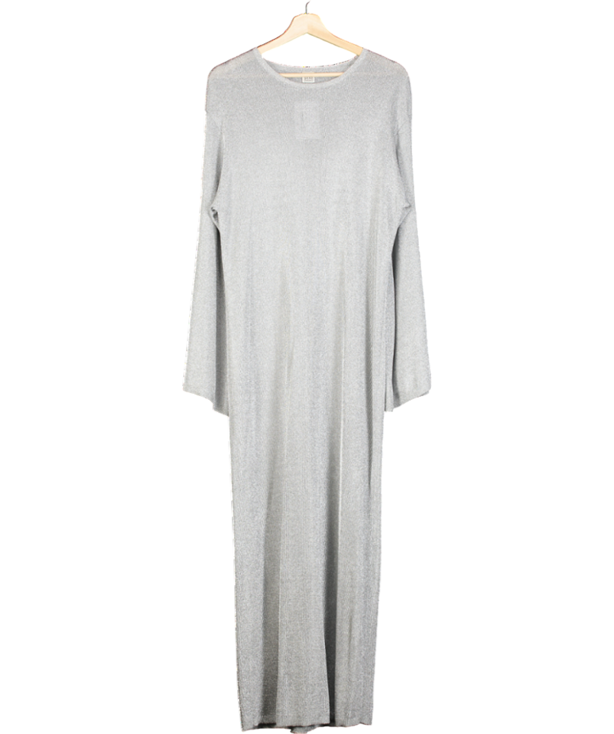 Totême Metallic Knit Maxi Dress UK XS