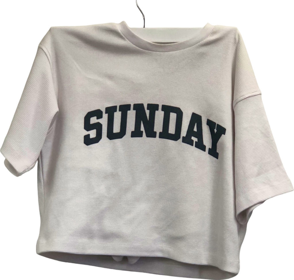 4TH RECKLESS White Sunday Print Top and Shorts Set UK S