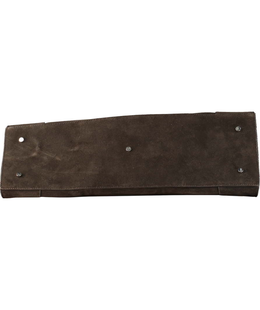 cos Brown Suede leather large Studio Bowling Bag