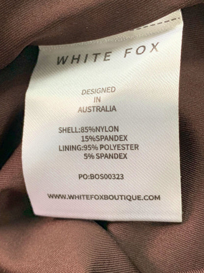 White Fox Chocolate That's On You Long Sleeve Mini Dress UK S