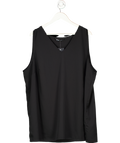 Yours Black V Neck Sleeveless Top UK 26