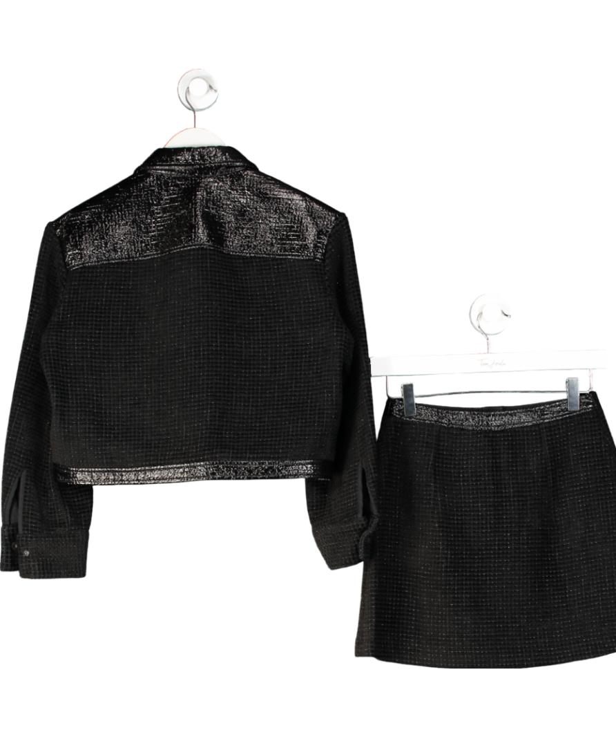 Maje Black Boucle 2-piece Jacket And Mini Skirt Set UK 6