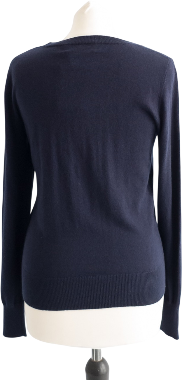 ESSENTIEL ANTWERP Blue Super Soft Fine Wool Blend Jumper UK S