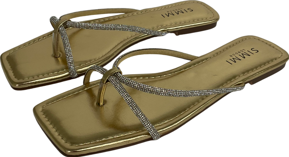 Simmi London Metallic Avila Bling Sandals UK 7 EU 40 👠