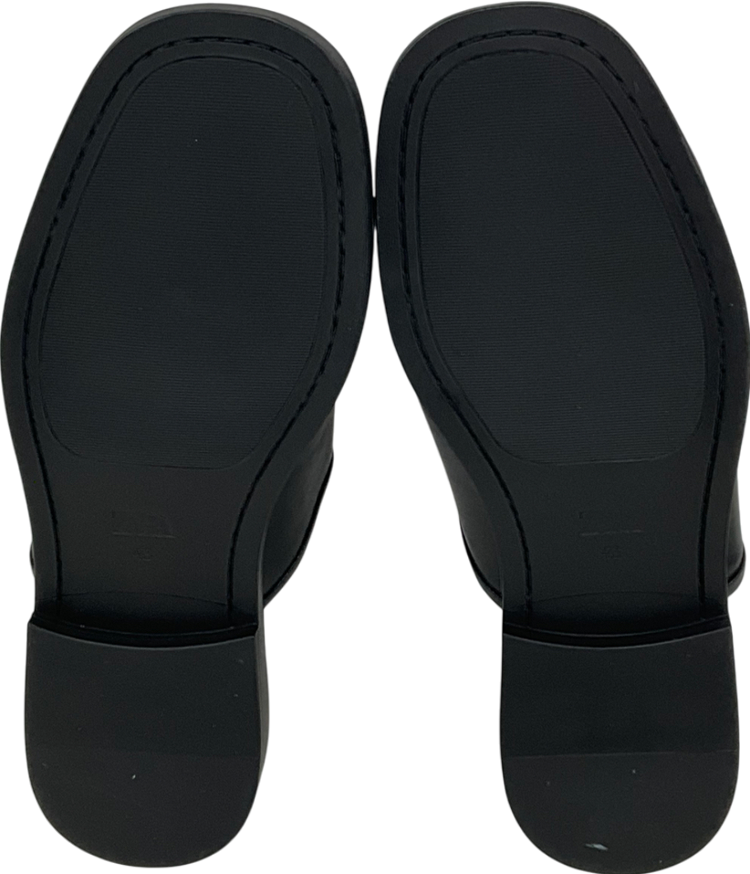 ZARA Black Leather Sandals UK 9 EU 43 👞