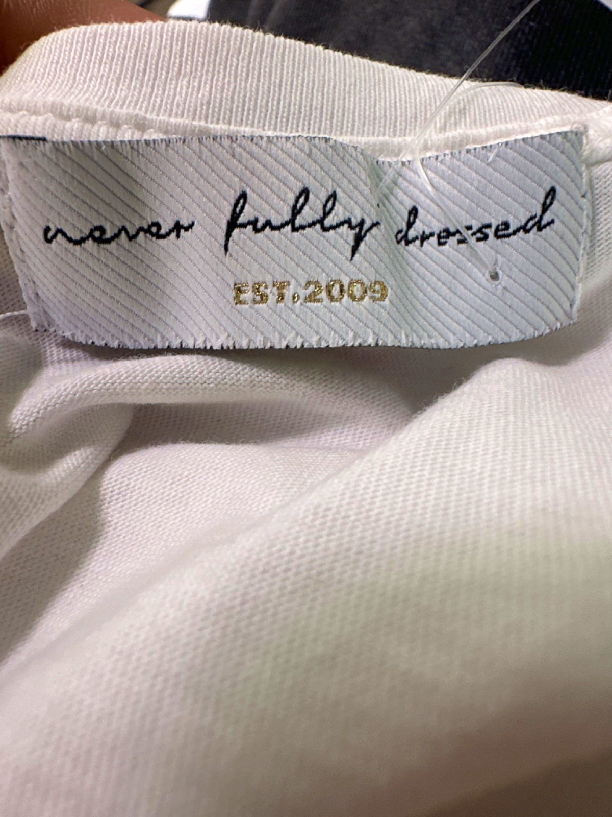Never Fully Dressed White Graphic T-Shirt UK M