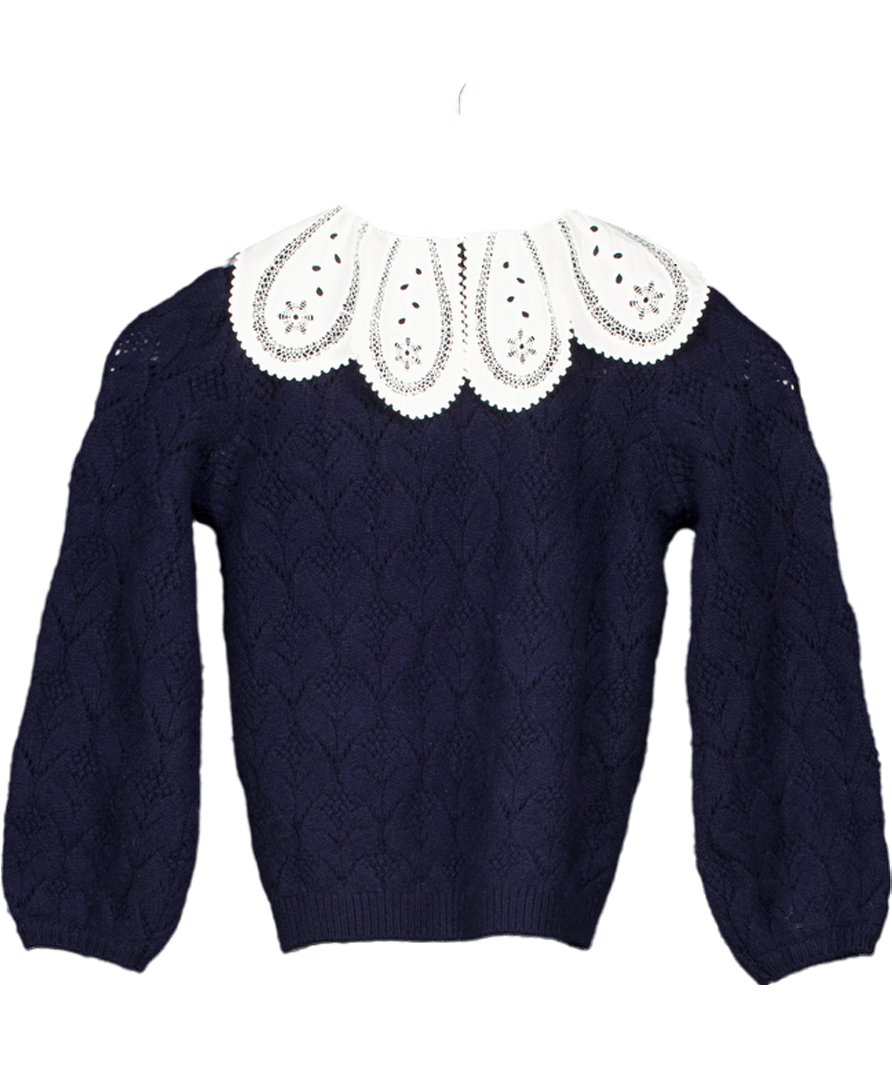 Tartine et Chocolat Blue Jardin D Hiver Marine Sweater 8 Years