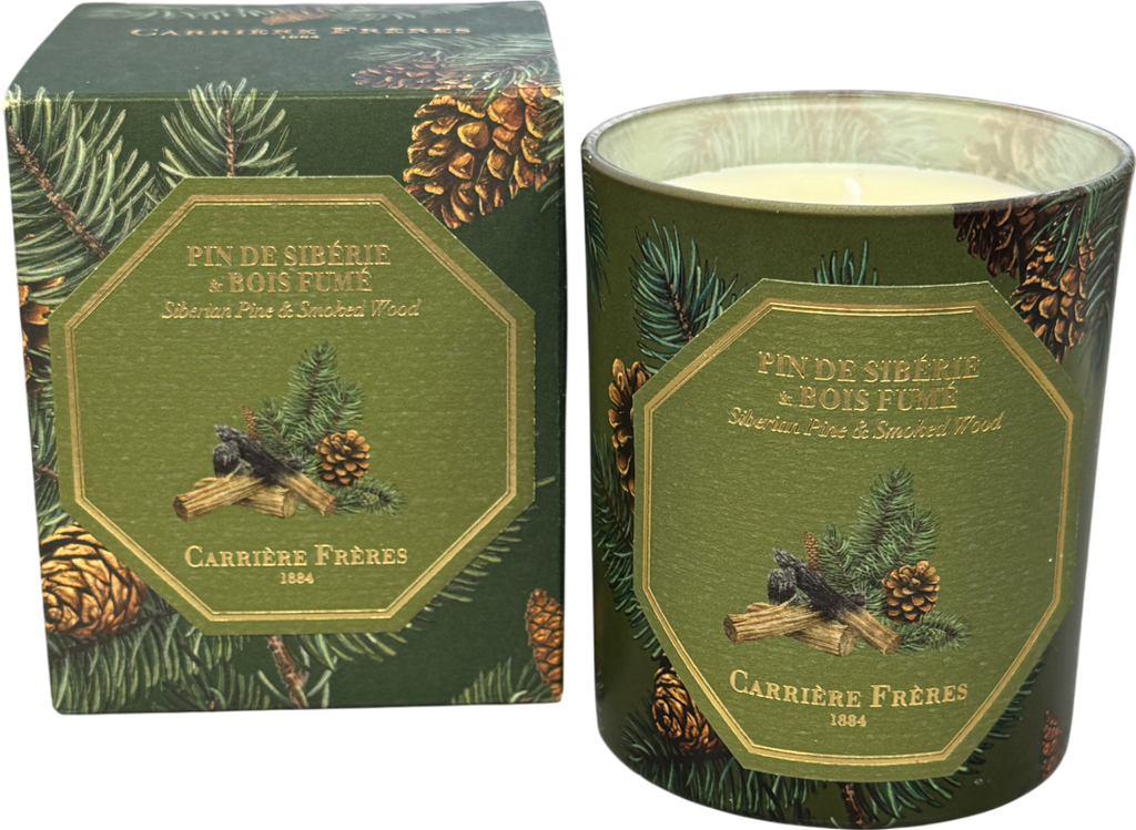 CARRIÈRE FRÈRES Green Siberian Pine & Smoked Wood Scented Candle 185g