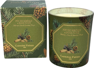 CARRIÈRE FRÈRES Green Siberian Pine & Smoked Wood Scented Candle 185g