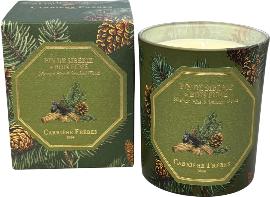 CARRIÈRE FRÈRES Green Siberian Pine & Smoked Wood Scented Candle 185g