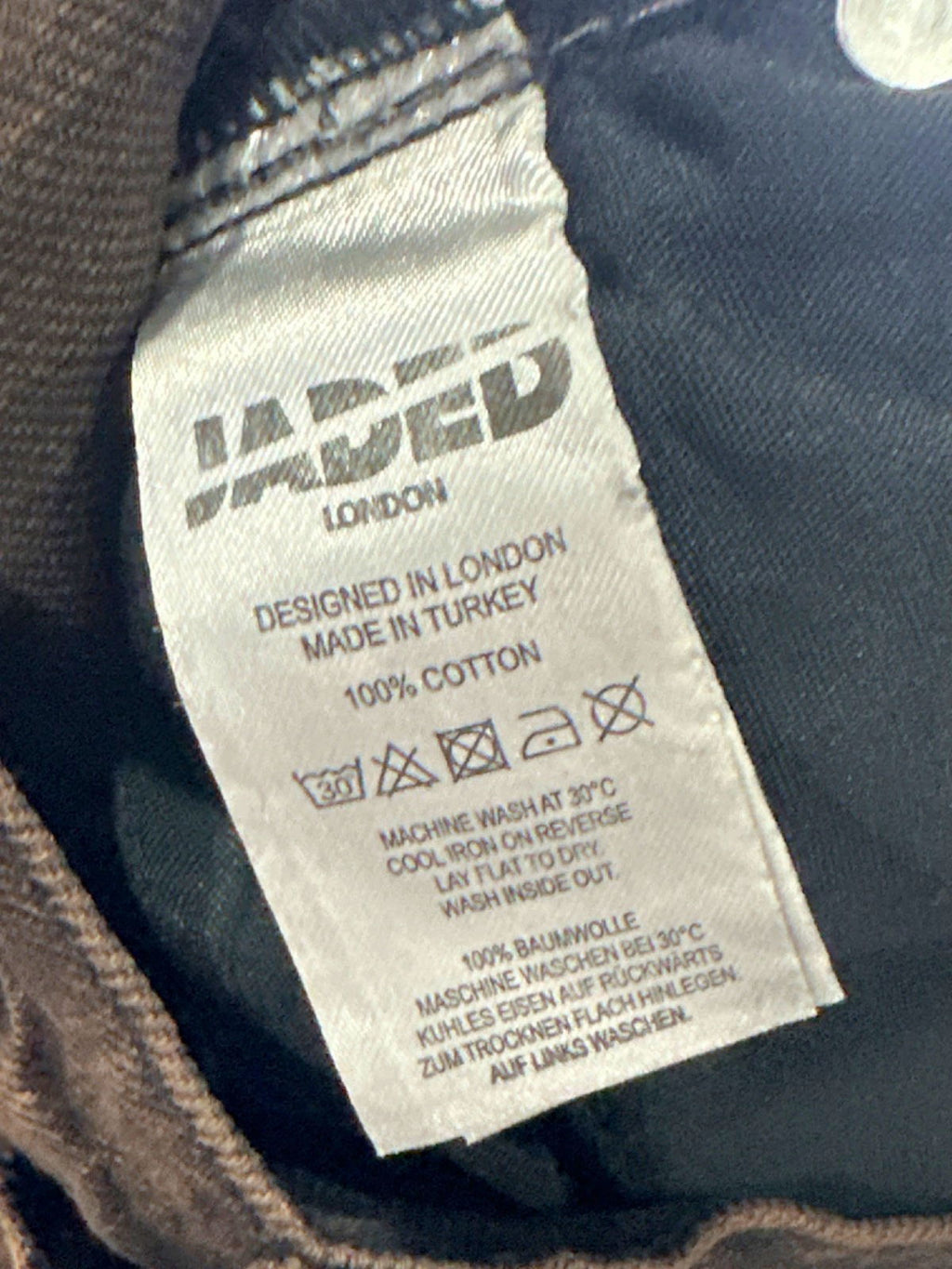 Jaded London Vintage Brown Collossus Jeans W30