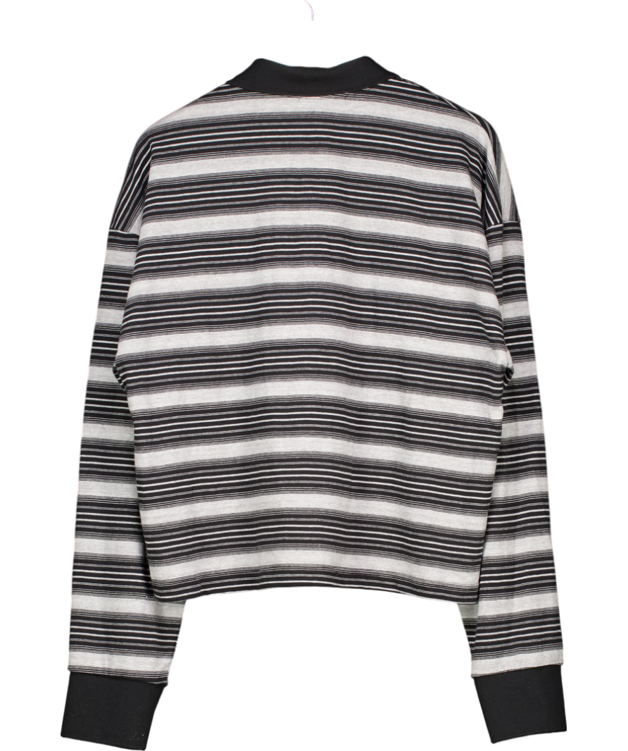 taptaptap Black Stripe Crop Karate UK S