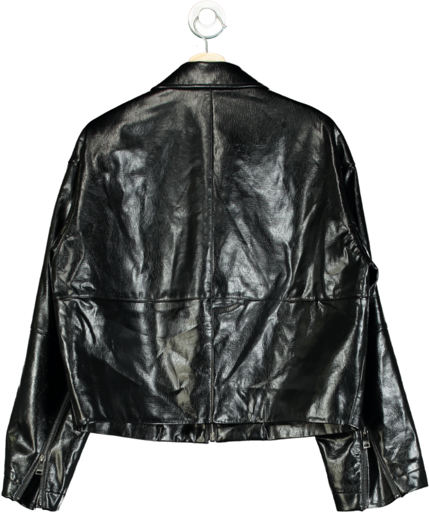 Fabrique Black Leather Jacket UK M