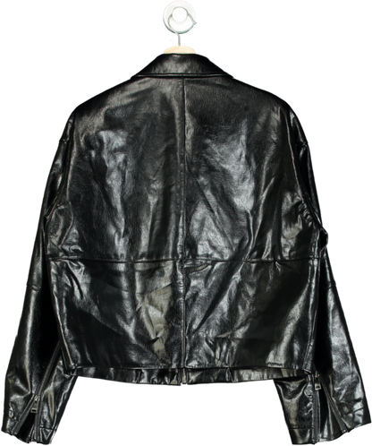 Fabrique Black Leather Jacket UK M