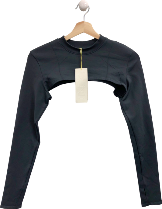 H&M Black Move Cropped Long Sleeve Top M