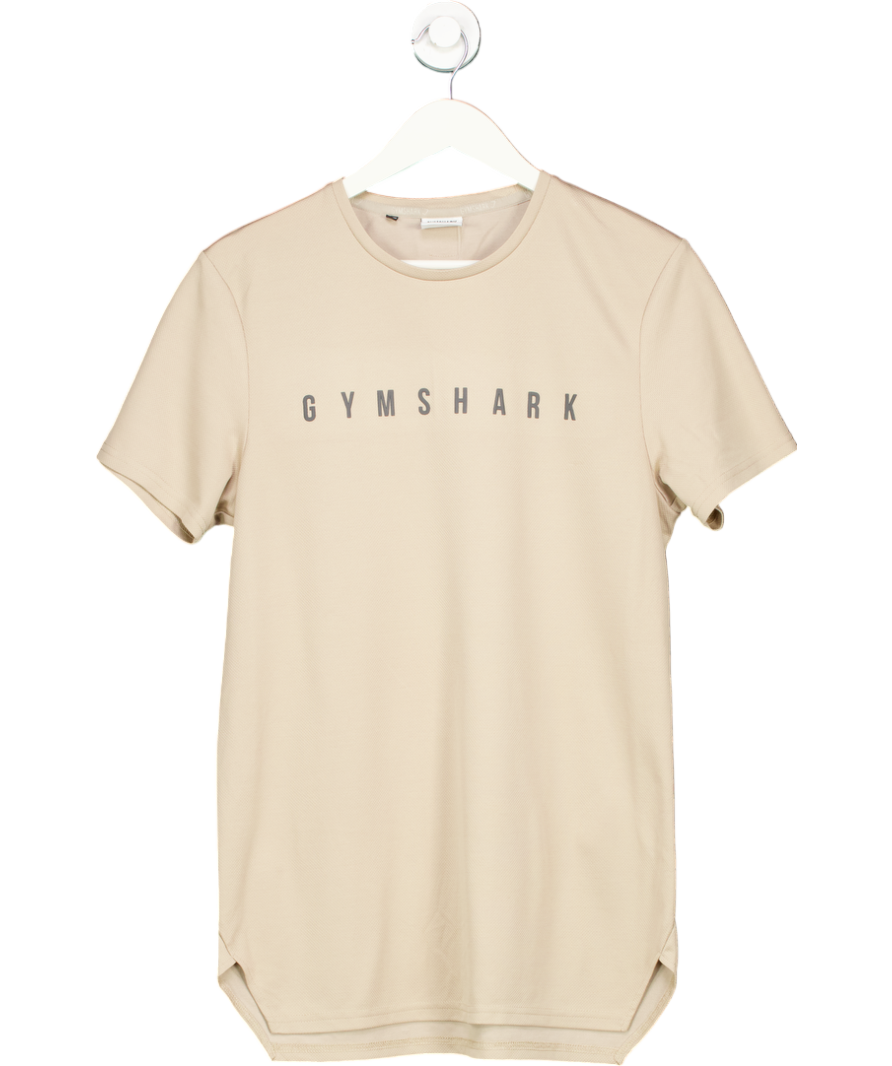 gymshark Beige Logo T-shirt UK M