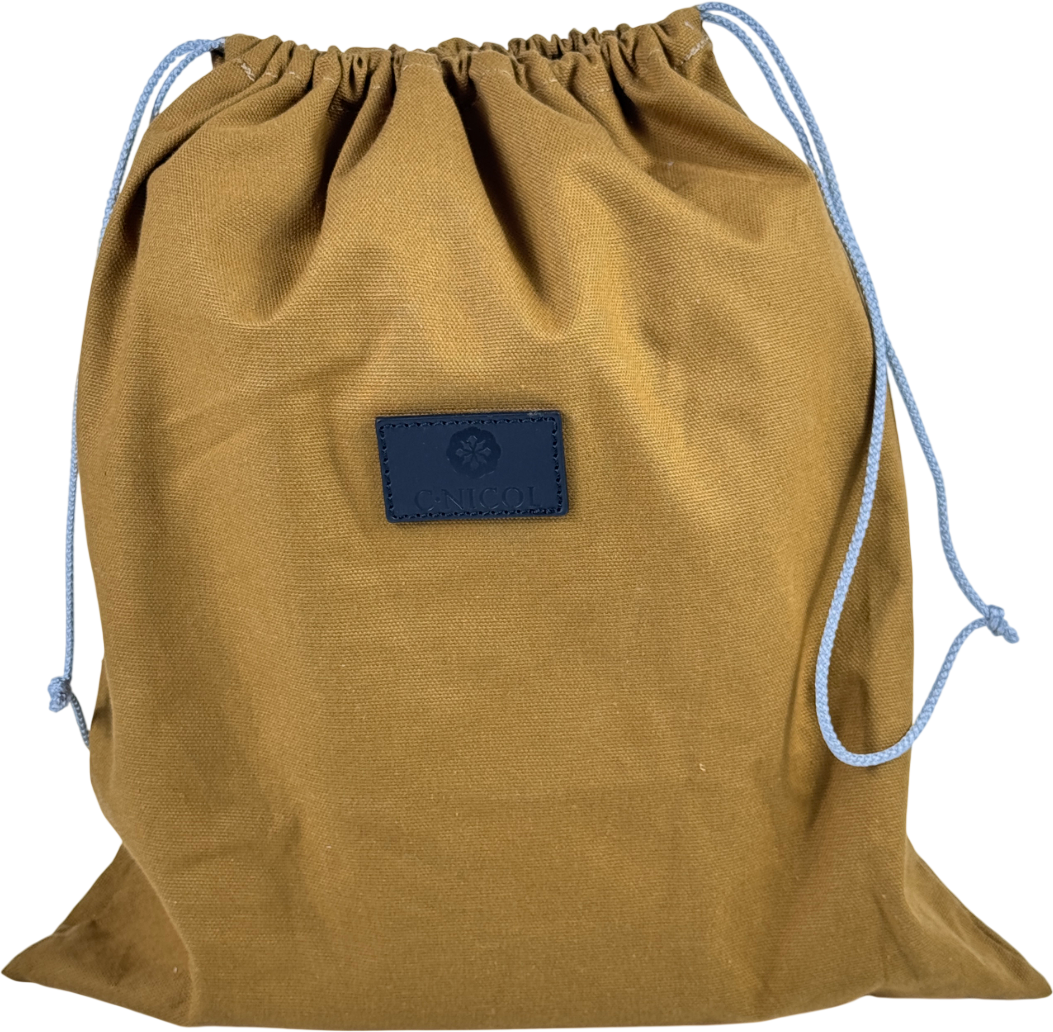 C.NICOL Green Embossed Italian Leather Mini Bucket Bag With Shoulder Strap