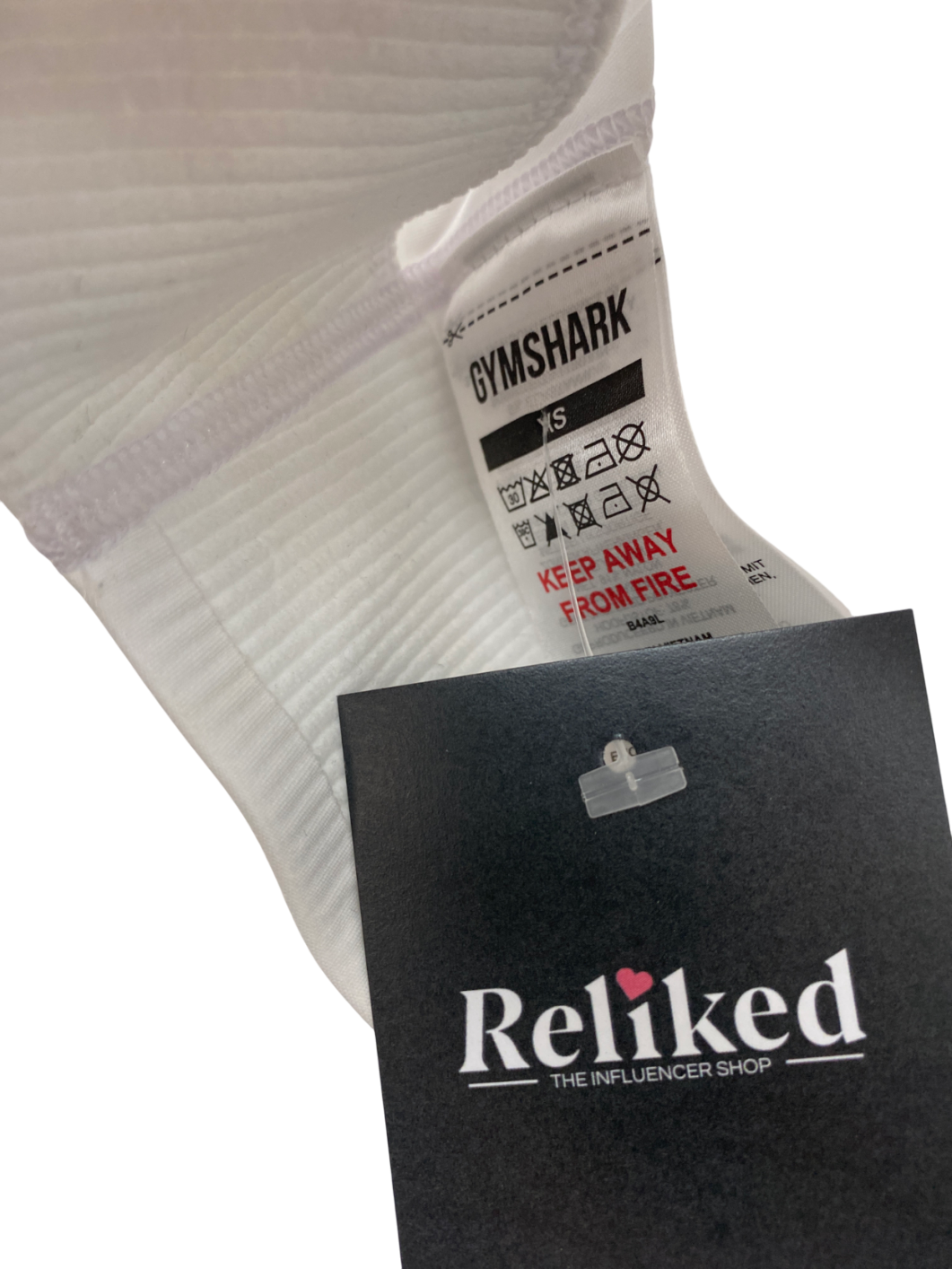 gymshark White Longline Sports Bra UK XS