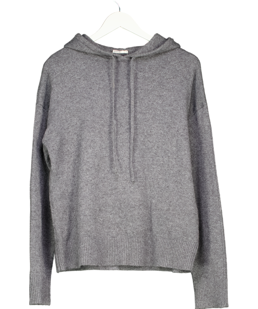 House of CB Grey Charcoal Cashmere Blend Hoodie UK 10