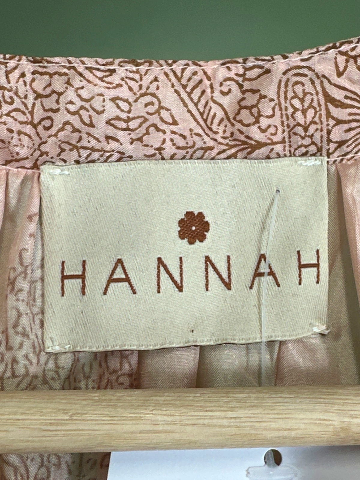 Hannah Artwear Pink Patterned Silk Dress OneSize