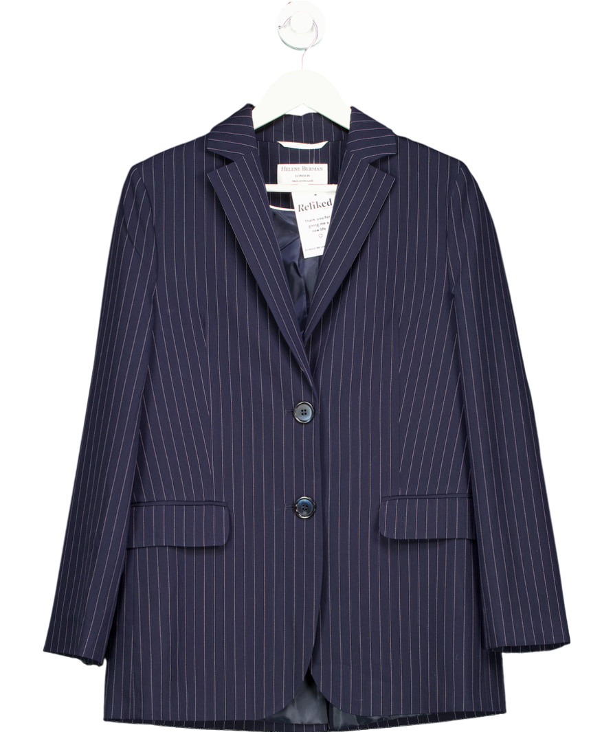 Helene Berman Blue Pinstripe Blazer UK 10