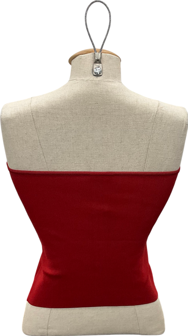 La Galpa Red Bandeau Top UK S