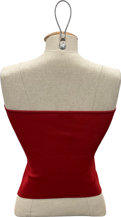 La Galpa Red Bandeau Top UK S