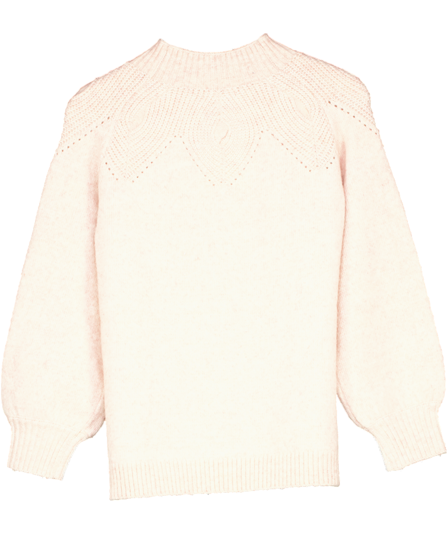 Monsoon Pattern Neck Jumper Pink UK 8