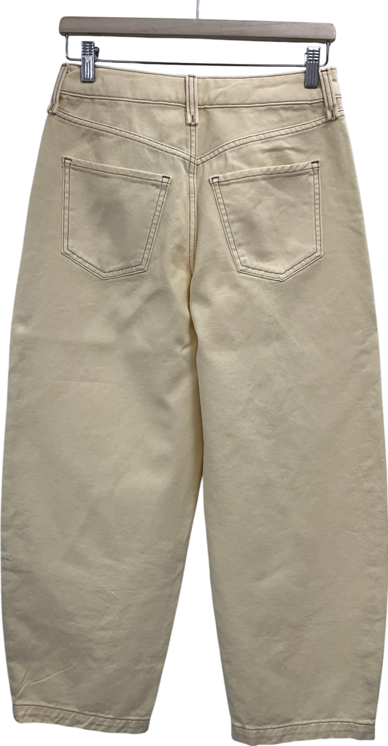 River Island Yellow Denim Barrel Jeans UK 6