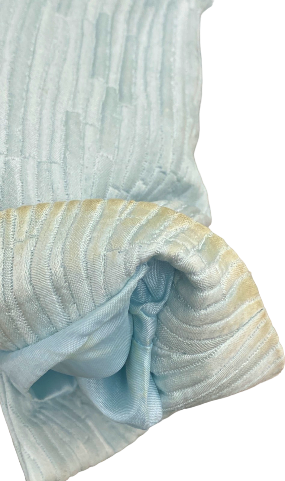 Escada Vintage Light Blue Textured Jacquard Jacket & Skirt Set EU 44 UK 16