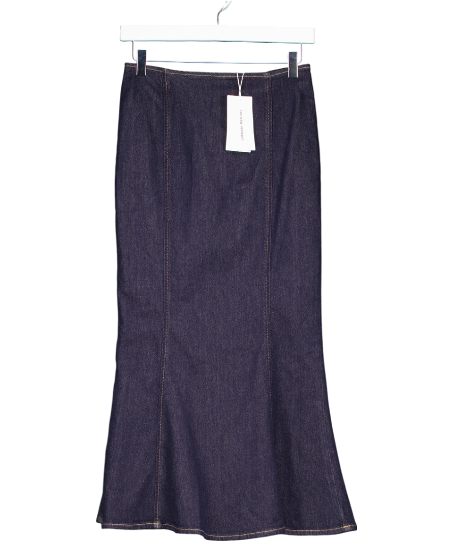 Urban Revivo Blue Mermaid Denim Midi Skirt UK XS
