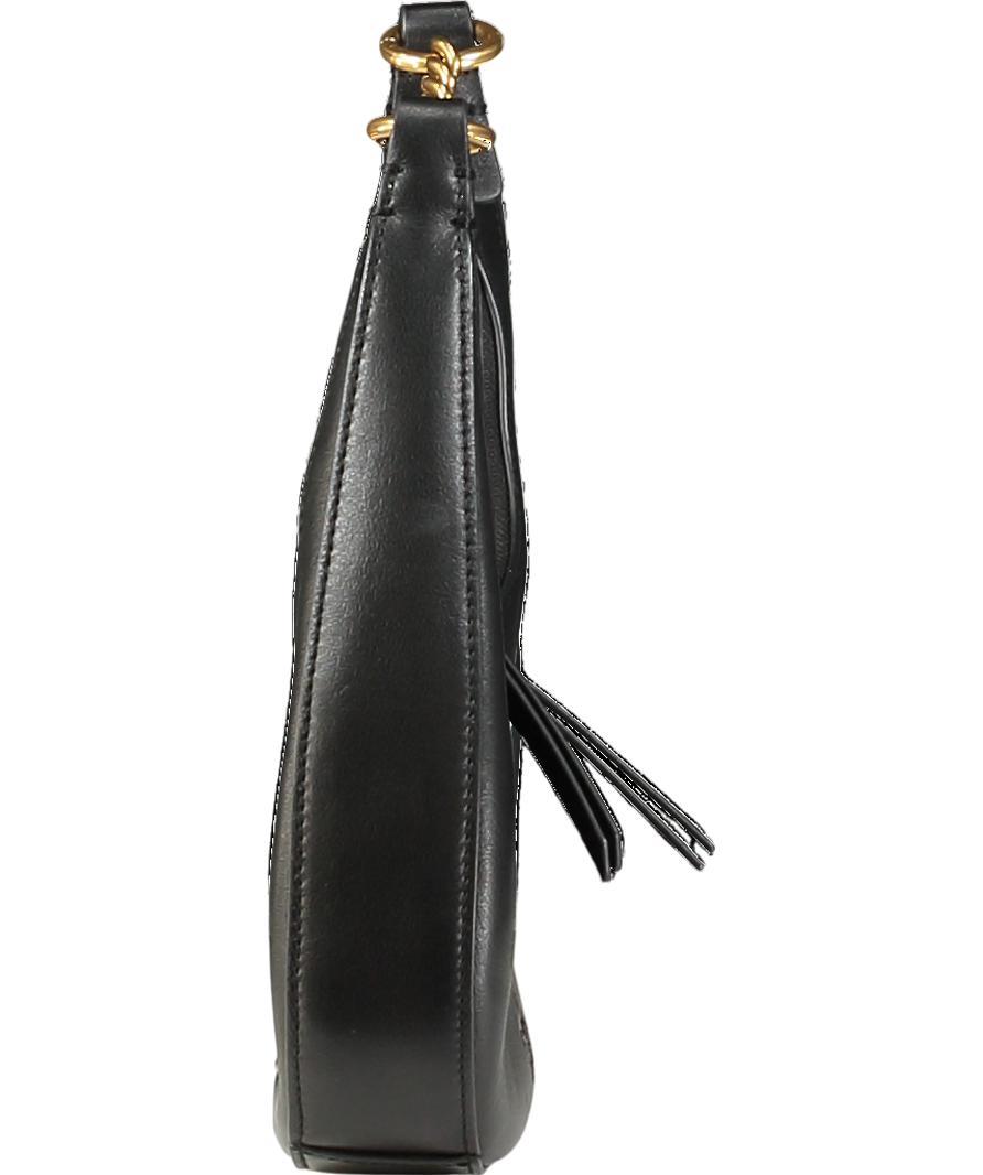 Pinko Black Love Birds Shoulder Bag  with gold hardware