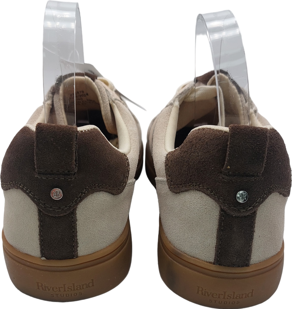 River Island Beige Suede Trainers UK 7 EU 40 👠