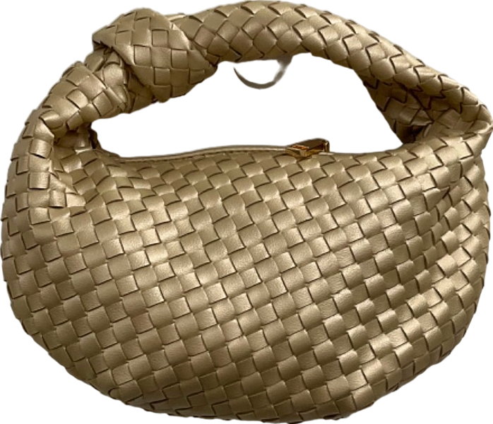 Melie Bianco Gold Woven Handbag