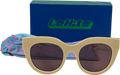 LE SPECS Cream Air Heart Cat-eye Sunglasses
