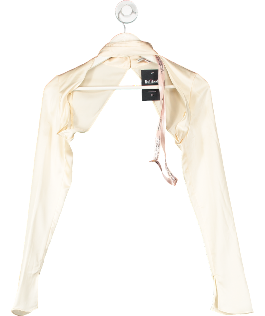 House of CB Cream Satin Bolero UK S
