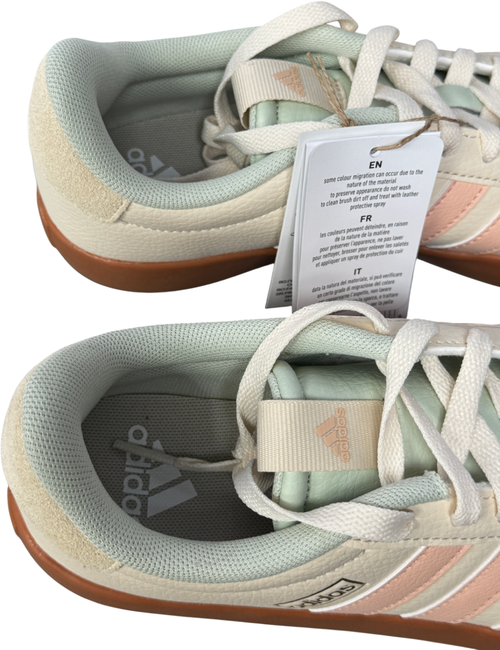 adidas Vl Court 3.0 Cream . Wonder White Powder Coral Trainers UK 5 EU 38 👠