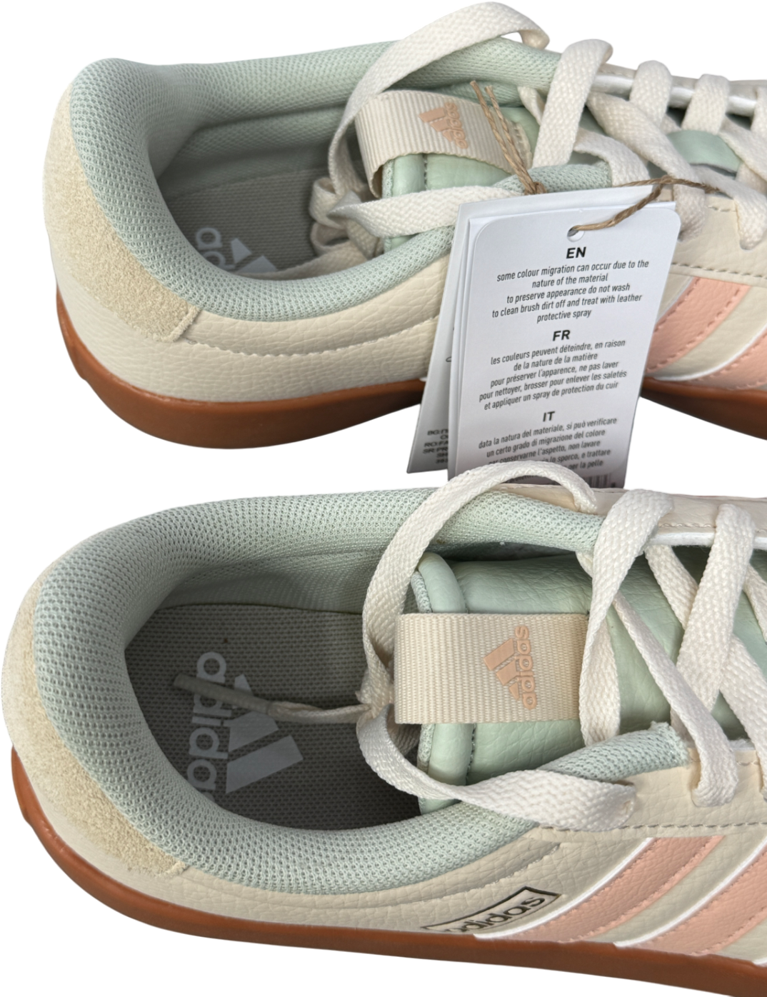 adidas Vl Court 3.0 Cream . Wonder White Powder Coral Trainers UK 5 EU 38 👠