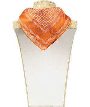 Ferragamo Orange 100% SILK Pocket Square