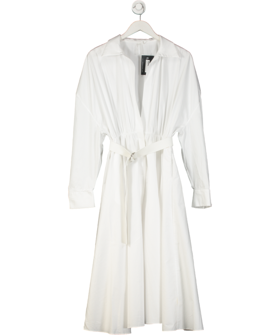 Norma Kamali White Cotton Shirt Dress UK S