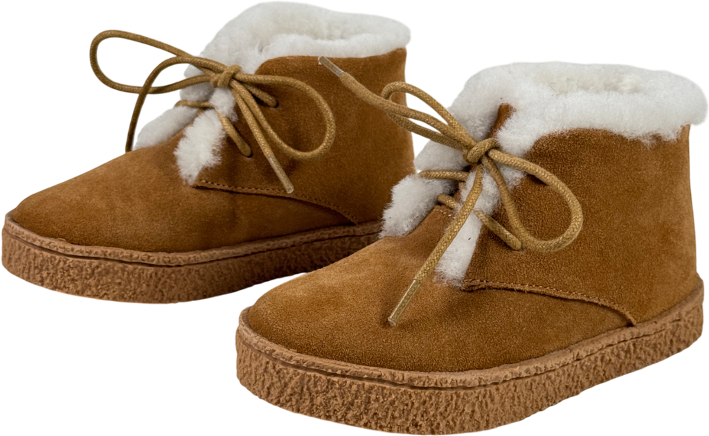 Age of Innocence Cora Beige Shearling Lined Boots UK 8 EU 25 👼