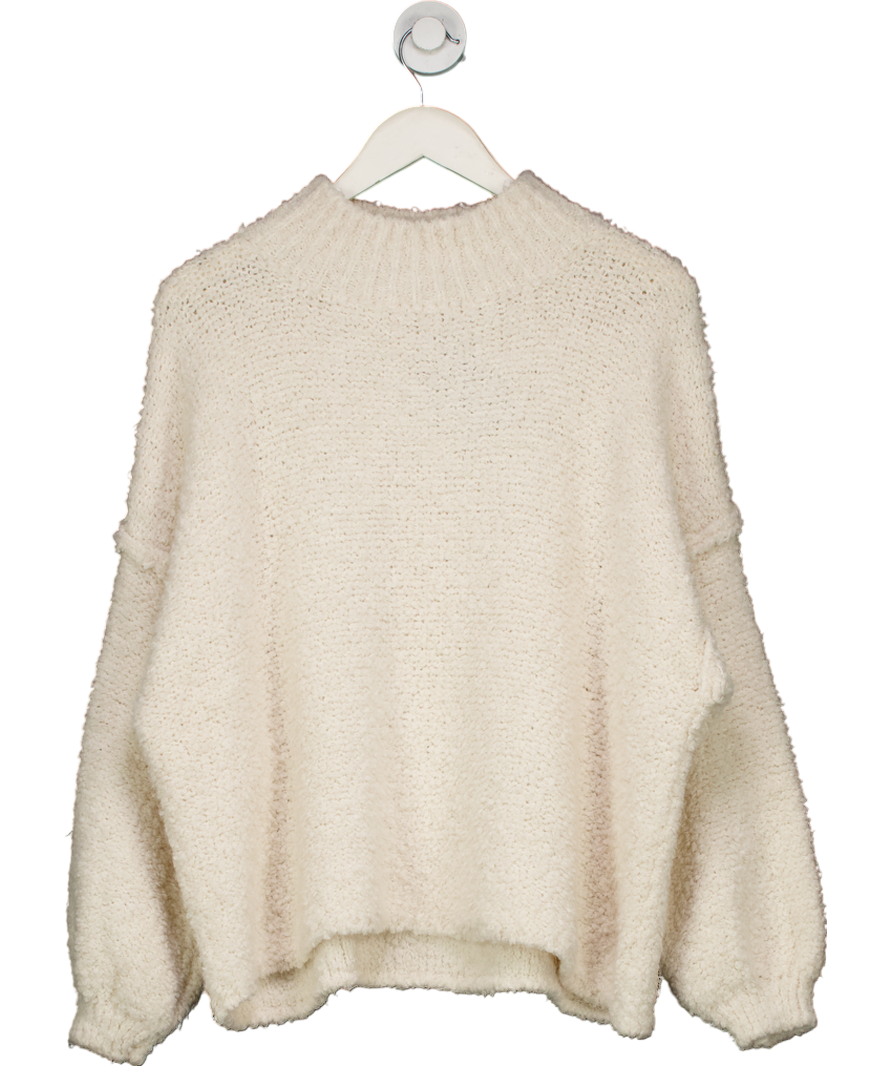Charli Cream Super Soft Jenny balloon sleeve Sweater One Size