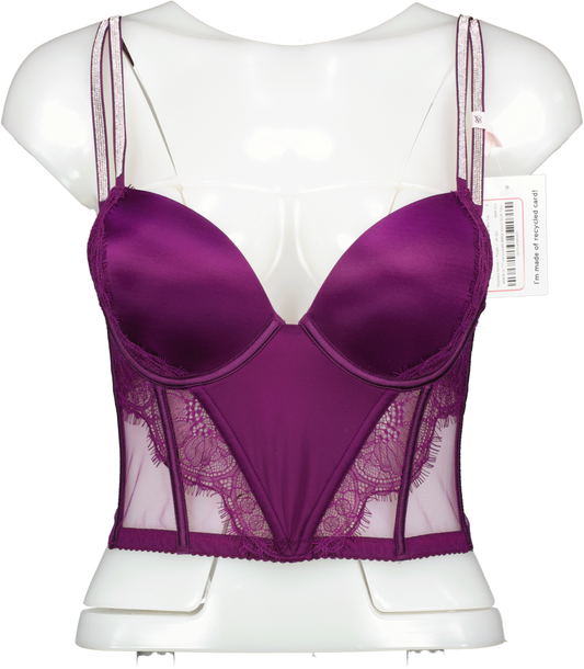Victoria's Secret Purple Very Sexy Double Shine Strap Bra Top BNWT UK 32C