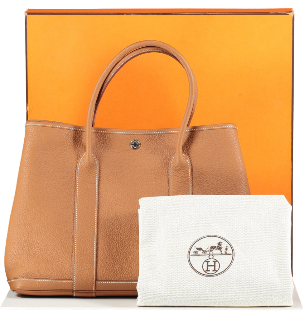 Hermès Gold Leather Garden Party 36 Tote Handbag