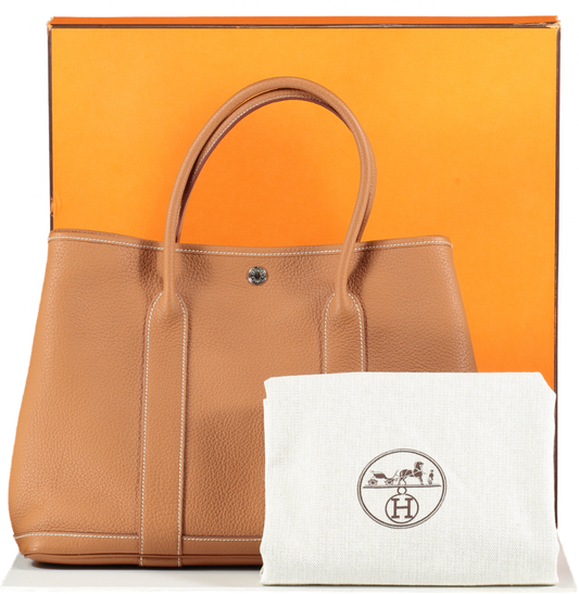 Hermès Gold Leather Garden Party 36 Tote Handbag