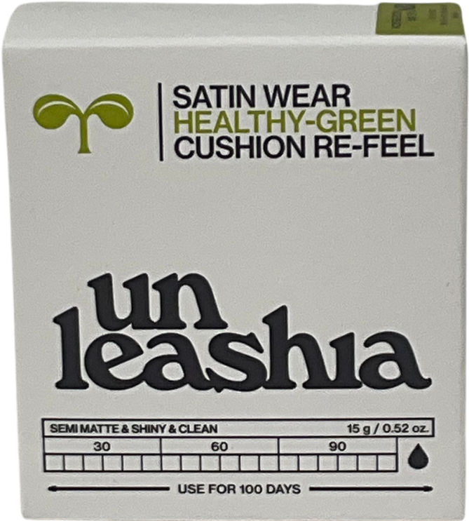 Unleashia Satin Wear Healthy-Green Cushion Foundation SPF30 Shade Bisque 23w 15g